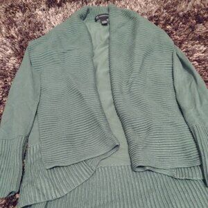 INC collared drape open cardigan sweater
